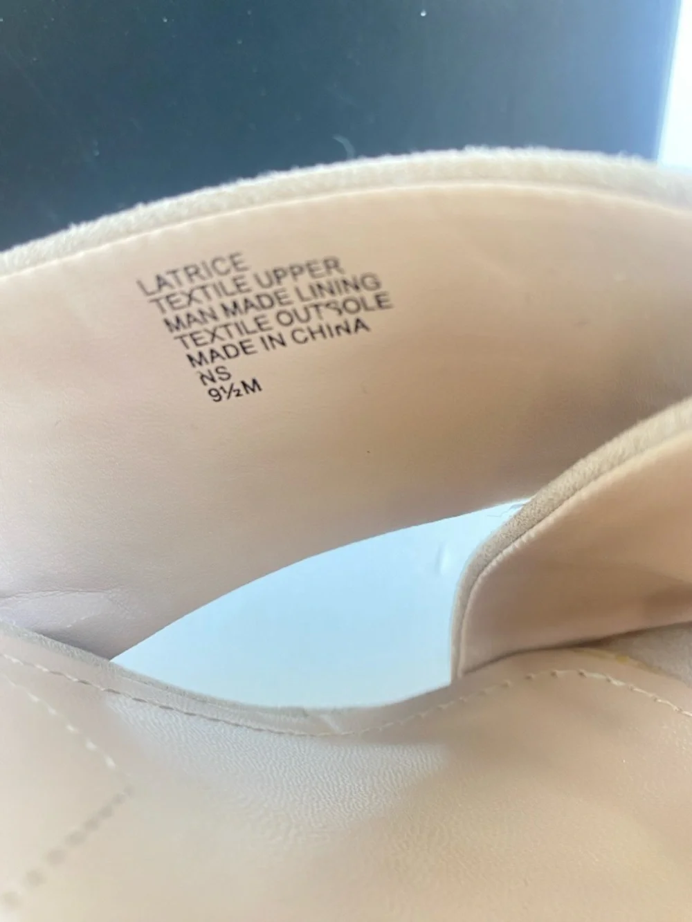 Charles David Latrice Nude crisscross microsuede cork wedge platform size 9.5